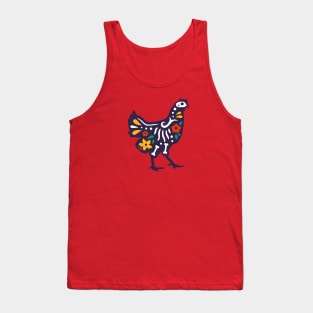 Colorful Day of the Dead Chicken | Dia de los Muertos Animals Tank Top